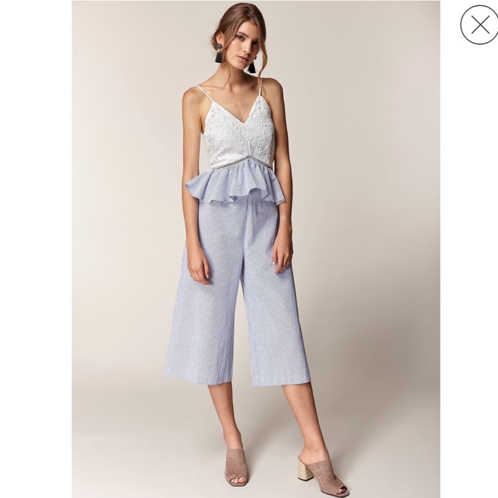 N12H floral lace and striped jumpsuit size S